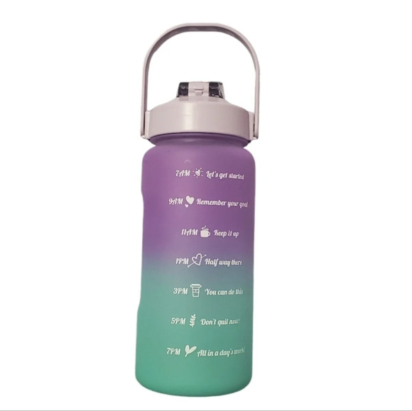NEW Ombre Water Bottle with Hydration Measurement & Flip-Top Lid 48 oz - Picture 2 of 3